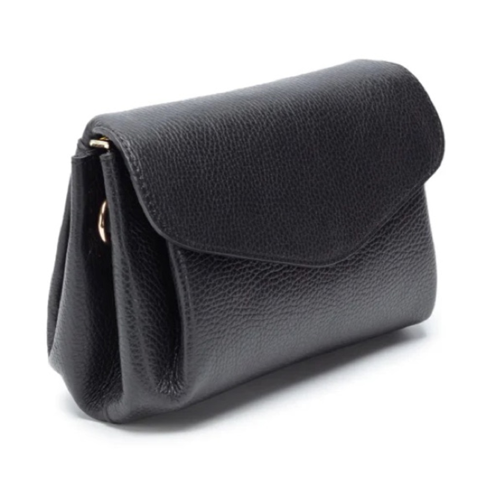 Elie Beaumont Italian Leather Envelope Bag in Black
